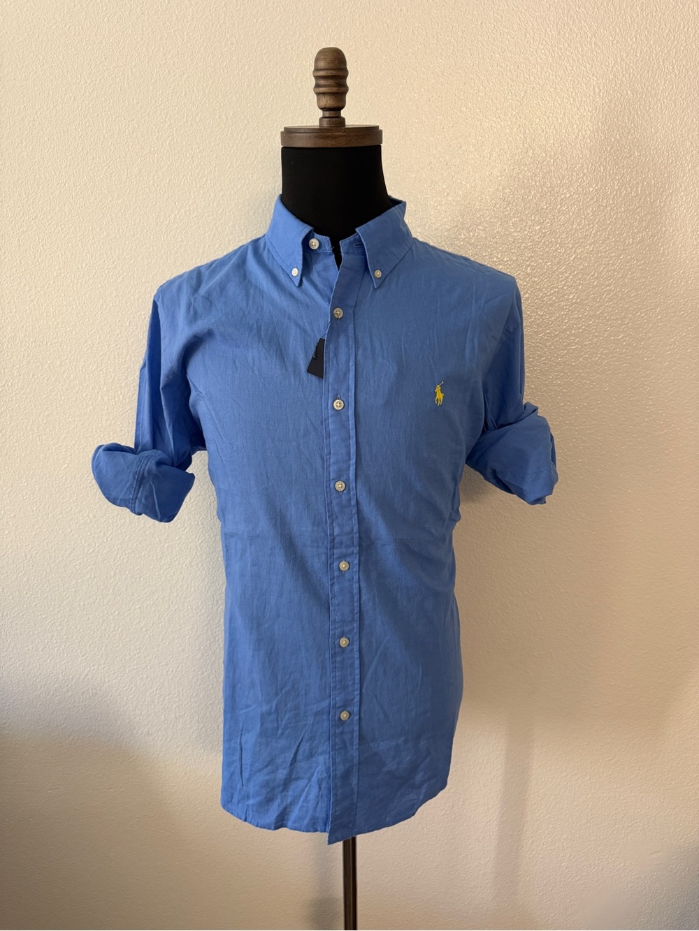 Polo by Ralph Lauren Button-Down Shirt in Blue with Yellow Pony